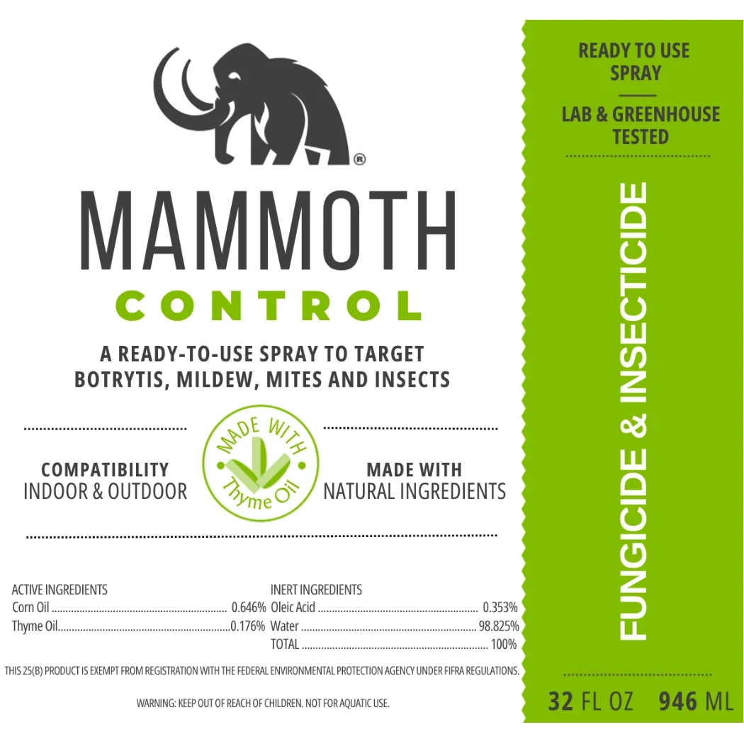 Mammoth Control RTU Front Label 32 oz